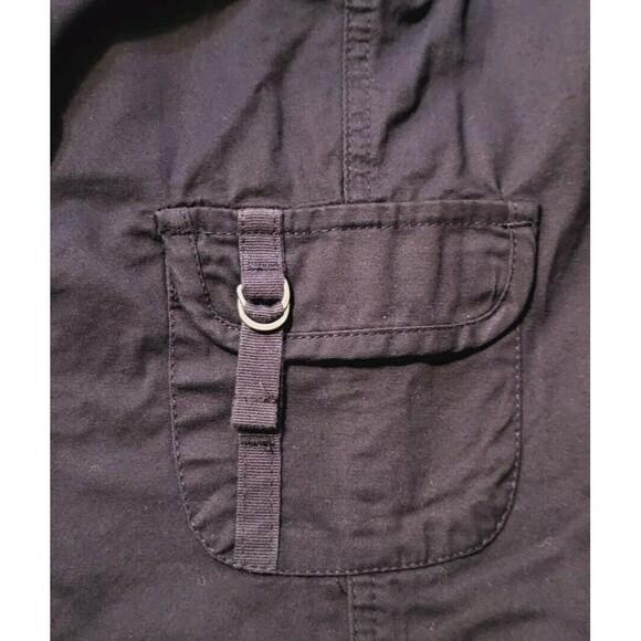 Gloria Vanderbilt Womens 12 Petite NEW Cargo Capri Pants Navy Blue Stretch Light - Picture 6 of 13